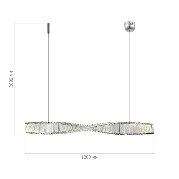 ST LUCE SL6205.123.01 Светильник подвесной ST-Luce Хром/Прозрачный LED 1*25W 4000K, изображение 6