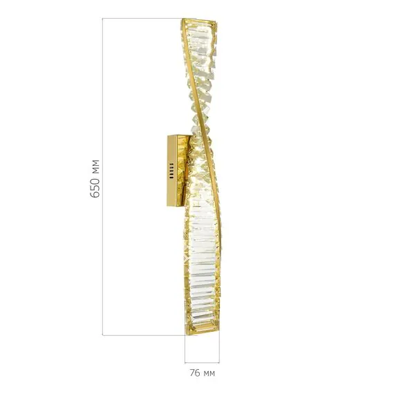 ST LUCE SL6205.301.01 Светильник настенный ST-Luce Латунь/Прозрачный LED 1*13W 4000K, изображение 2