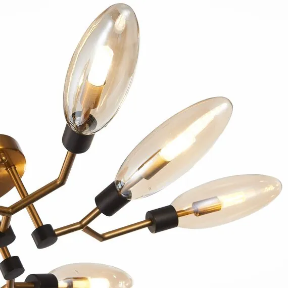 ST LUCE SL1174.302.08 Люстра потолочная ST-Luce Латунь/Коньячный G9 8*5W, изображение 2