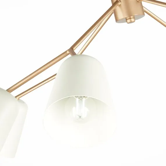 EVOLUCE SLE155902-08 Светильник потолочный Золотистый/Белый E14 8*40W, изображение 7