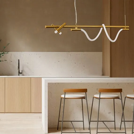 ST LUCE SL6118.303.03 Светильник подвесной ST-Luce Латунь/Латунь LED 2+1*3+11W 4000K, изображение 3