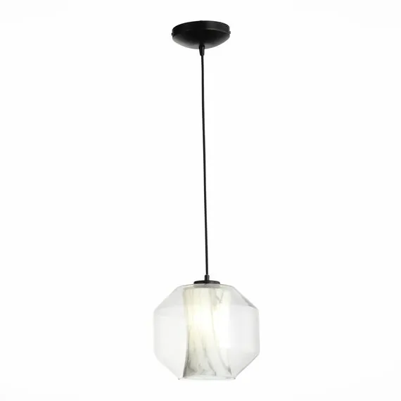 ST LUCE SL1169.113.01 Подвес ST-Luce Черный/Прозрачный, Белый E27 1*40W