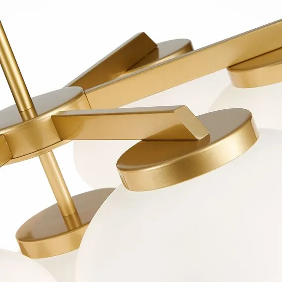 ST LUCE SL1503.203.07 Люстра подвесная ST-Luce Золотистый/Белый E27 7*40W, изображение 6