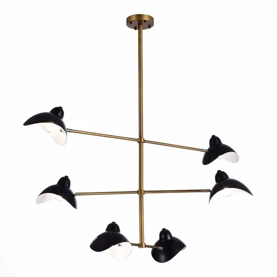 ST LUCE SL1801.303.06 Люстра подвесная ST-Luce Античная бронза/Черный E14 6*60W