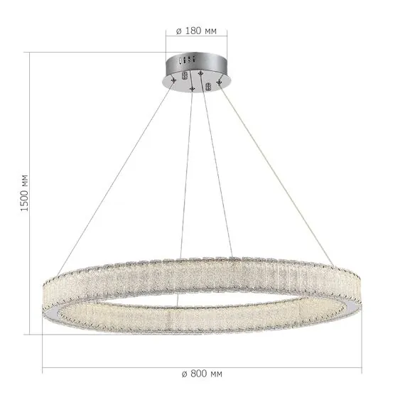 ST LUCE SL6008.123.01 Люстра подвесная ST-Luce Хром/Хром LED 1*40W 3000K, изображение 4