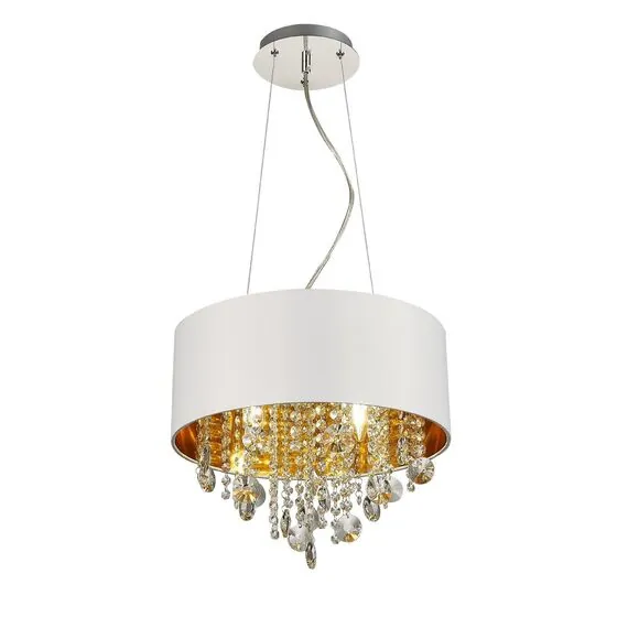 ST LUCE SL1350.503.04 Светильник подвесной ST-Luce Хром/Белый, Золотистый, Прозрачный E14 4*40W, изображение 2