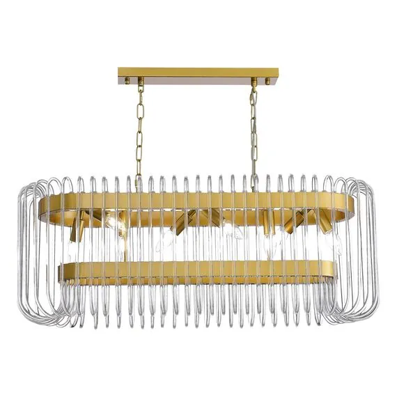 ST LUCE SL1228.203.08 Люстра подвесная ST-Luce Золотистый/Прозрачный E14 8*40W, изображение 2