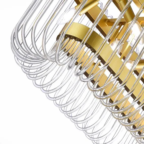 ST LUCE SL1228.203.08 Люстра подвесная ST-Luce Золотистый/Прозрачный E14 8*40W, изображение 6