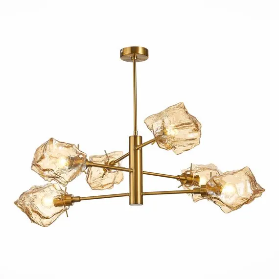 ST LUCE SL1175.302.06 Люстра потолочная ST-Luce Латунь/Янтарный E14 6*40W