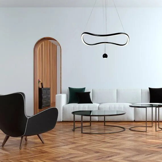 ST LUCE SL6209.403.40 Светильник подвесной ST-Luce Черный/Черный, Белый LED 1*40W 3000K, изображение 3