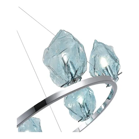 ST LUCE SL1175.113.06 Люстра подвесная ST-Luce Хром/Светло-голубой E14 6*40W, изображение 2