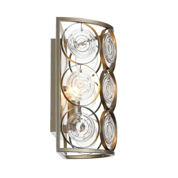 ST LUCE SL1105.201.02 Светильник настенный ST-Luce Золотистый с патиной/Золотистый, Прозрачный E14 2*60W, изображение 2