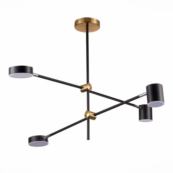 ST LUCE SL1604.432.04 Светильник потолочный ST-Luce Черный, Латунь/Черный LED 4*5W 3000K, изображение 2