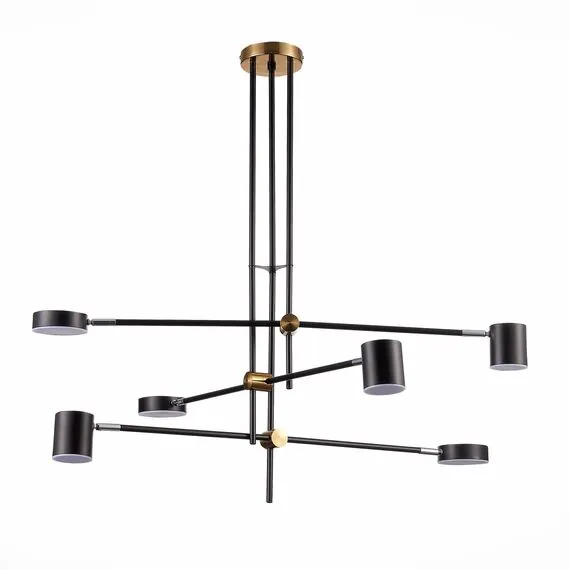 ST LUCE SL1604.432.06 Светильник потолочный ST-Luce Черный, Латунь/Черный LED 6*5W 3000K, изображение 2