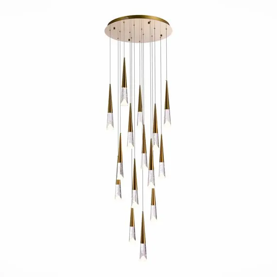 ST LUCE SL6111.203.15 Люстра подвесная ST-Luce Золотистый/Прозрачный LED 15*3W 3000K