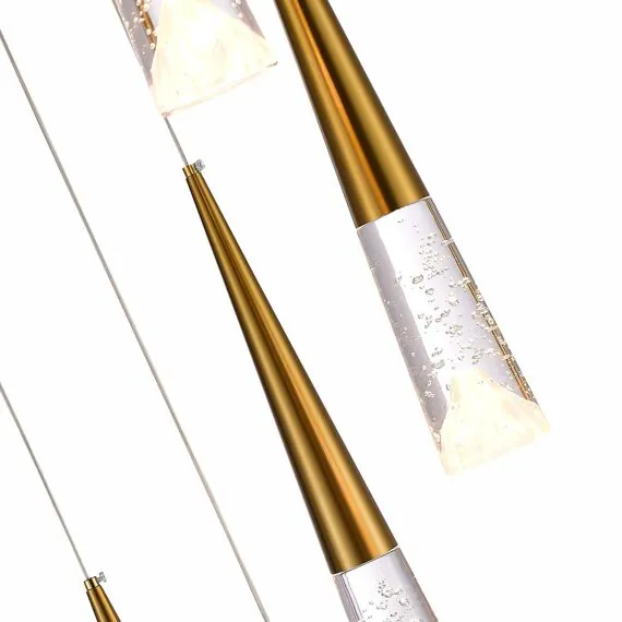 ST LUCE SL6111.203.07 Люстра подвесная ST-Luce Золотистый/Прозрачный LED 7*3W 3000K, изображение 2