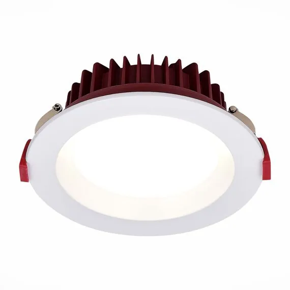 ST LUCE ST752.538.18 Светильник встраиваемый. Белый LED 1*18W 3000K 1 440Lm Ra80 100° IP44 D140xH52 100-240VV