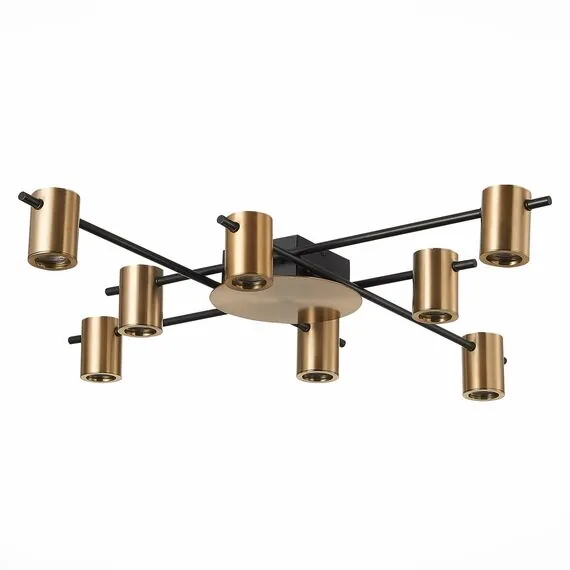 ST LUCE SL1207.402.08 Светильник потолочный ST-Luce Черный/Латунь GU10 8*7W