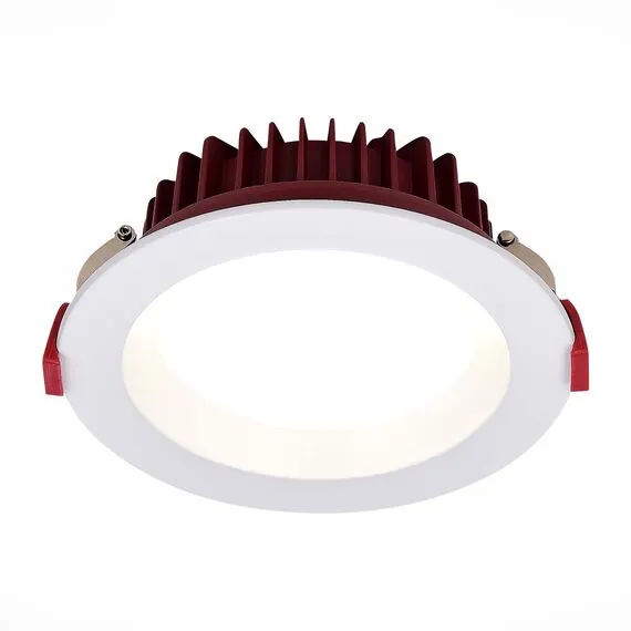ST LUCE ST752.538.24 Светильник встраиваемый. Белый LED 1*24W 3000K 1 920Lm Ra80 100° IP44 D165xH54 100-240VV