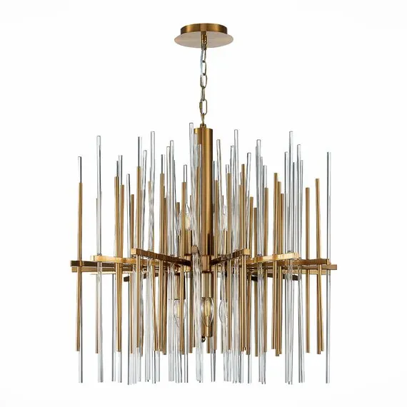 ST LUCE SL1628.303.08 Люстра подвесная ST-Luce Латунь/Прозрачный, Латунь E14 8*40W, изображение 2