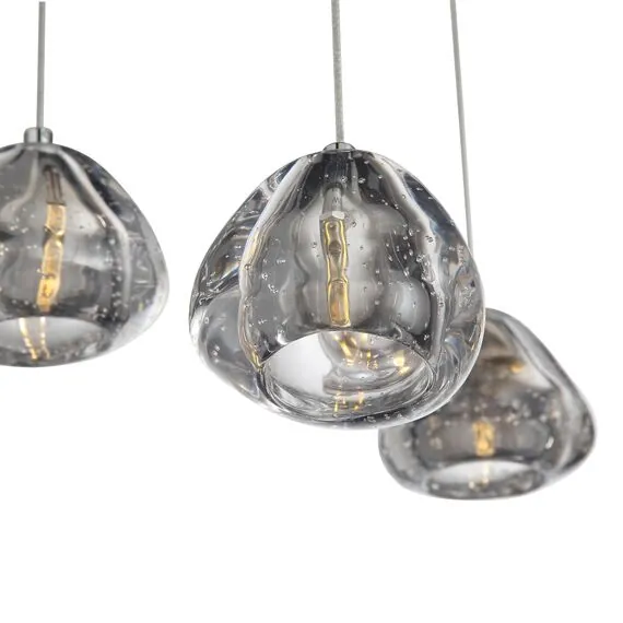 ST LUCE SL6017.101.13 Светильник подвесной ST-Luce Хром/Прозрачный с пузырьками воздуха LED 13*3W 3000K, изображение 7