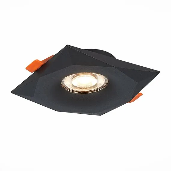 ST LUCE ST203.408.01 Светильник встраиваемый. Черный GU10 1*50W  L95xW95xH25 220V Без ламп, изображение 2