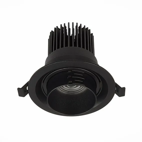 ST LUCE ST701.448.12 Светильник встраиваемый. Zoom Черный LED 1*12W 4000K 960Lm Ra90 15°-60° IP20 D115xH95 170-240V, изображение 2