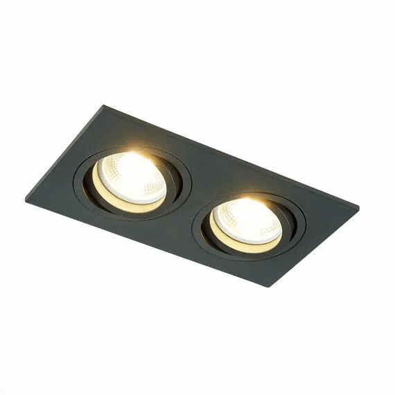 ST LUCE ST251.408.02 Светильник встраиваемый. Черный GU10 2*50W  IP20 L170xW92xH27 220V Без ламп, изображение 2