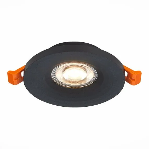 ST LUCE ST205.408.01 Светильник встраиваемый. Черный GU10 1*50W  D95xH27 220V Без ламп