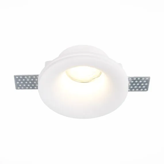 ST LUCE ST254.318.01 Светильник встраиваемый. из гипса Белый GU10 1*50W  IP20 D120xH50 180-240V Без ламп