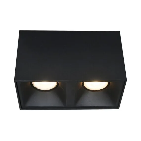 ST LUCE ST168.402.02 Светильник потолочный Черный GU10 2*50W IP20 L82,5xW165xH104 220V Без ламп