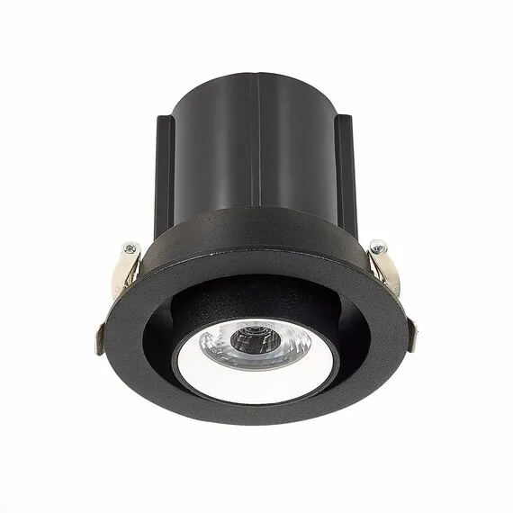 ST LUCE ST702.438.12 Светильник встраиваемый. Черный LED 1*12W 3000K 900Lm Ra80 24° IP20 D90xH92 180-240V, изображение 4