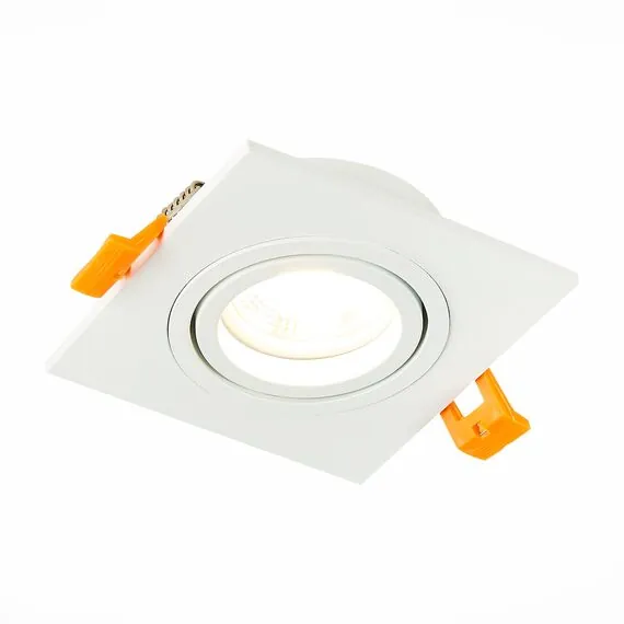 ST LUCE ST251.508.01 Светильник встраиваемый. Белый GU10 1*50W  IP20 L92xW92xH27 220V Без ламп