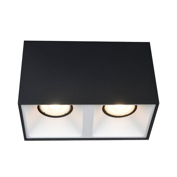 ST LUCE ST168.452.02 Светильник потолочный Черный GU10 2*50W IP20 L82,5xW165xH104 220V Без ламп