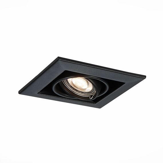 ST LUCE ST250.448.01 Светильник встраиваемый. Черный GU10 1*50W  L126xW126xH70 220V Без ламп, изображение 2
