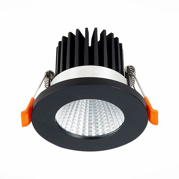 ST LUCE ST704.438.10 Светильник встраиваемый. Черный LED 1*10W 3000K 900Lm Ra>90 38° IP20 D80xH60 170-240V, изображение 3
