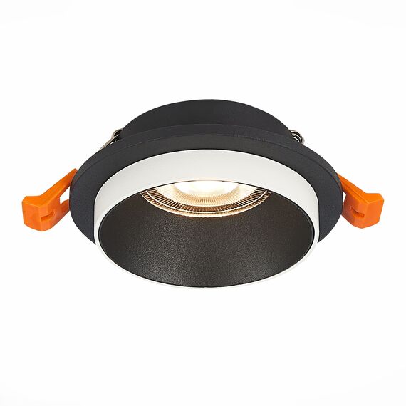 ST LUCE ST206.408.01 Светильник встраиваемый. Черный GU10 1*50W  D92xH38 220V Без ламп