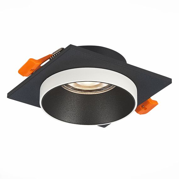 ST LUCE ST206.418.01 Светильник встраиваемый. Черный GU10 1*50W  L92xW92xH38 220V Без ламп