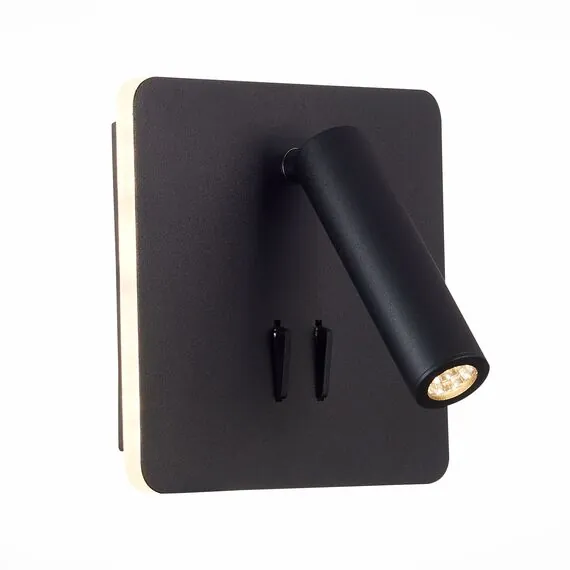 ST LUCE SL1586.431.01 Светильник настенный Черный LED 1*9W 3000K 624Lm Ra>80  IP20 L-xW140xH140 170-240V