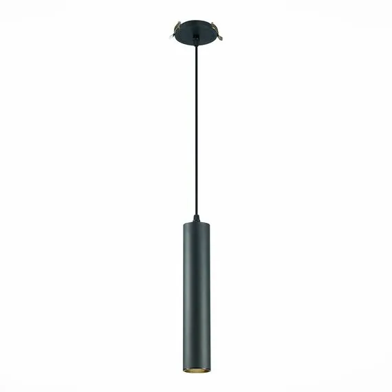 ST LUCE ST151.408.01 Встраиваемый подвесной светильник Черный GU10 1*50W  IP20 D54xH290 220V Без ламп