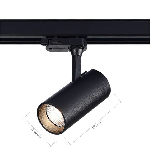 ST LUCE ST661.436.10 Светильник трековый Черный LED 1*10W 3000K 800Lm Ra>90 38° IP20 L130xW60xH195 165-265V, изображение 6