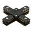 Lightstar 502147 Соединитель трековый однофазный BARRA X-образный ЧЕРНЫЙ