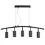 Lightstar LR735375 Люстра RULLO 5х50W GU10 ЧЕРНЫЙ (571735+214437-5)