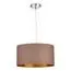 EVOLUCE SLE300573-03 Светильник подвесной Никель/Темно-бежевый, Золотистый E27 3*40W, изображение 3