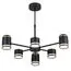 LUMION 8234/6C COMFI LN25 000 черный, металл/акрил Люстра потолочная LED GX53 6*10W + LED-проектор 3*5W 2700К 220V VIRSAVA, изображение 7