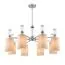 LUMION 6585/8 MODERNI LN25 56 хром/бежевый, металл/текстиль, стекло Люстра подвесная E14 8*40W 220V ARNIKA, изображение 4