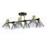 LUMION 8044/6C MODERNI LN25 186 черный, латунь/дымчатый металл/стекло Люстра потолочная Е14 6*40W 220V ANRIYA