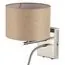 LUMION 8250/2W MODERNI LN25 000  никель/бежевый, металл/текстиль бра Е14 40W+ LED 3W 4000K 220V NIKKI, изображение 4