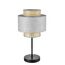 LUMION 8043/1T MODERNI LN25 266 черный/серый/бежевый, металл/текстиль/ротанг Настольная лампа Е27 1*60W 220V LAUNA