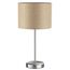 LUMION 8250/1T MODERNI LN25 000  никель/бежевый, металл/текстиль Настольная лампа Е27 60W 220V NIKKI